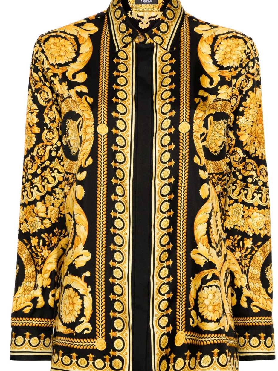 Affordable Barocco-print silk Heritage Women shirt Versace 0805